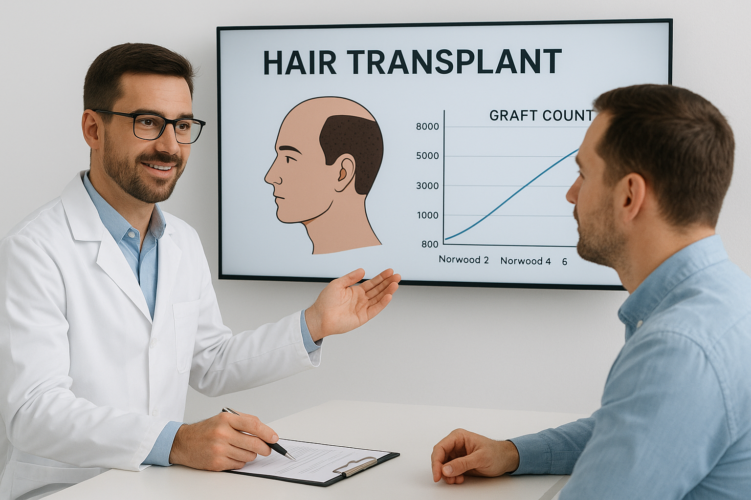 How Many Grafts Are Required for a Hair Transplant Complete Expert Guide by EnhancedMed Clinic